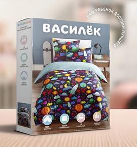 КПБ детский 1,5сп бязь Василек (новая упаковка) <500085-1 Космос Скидка>